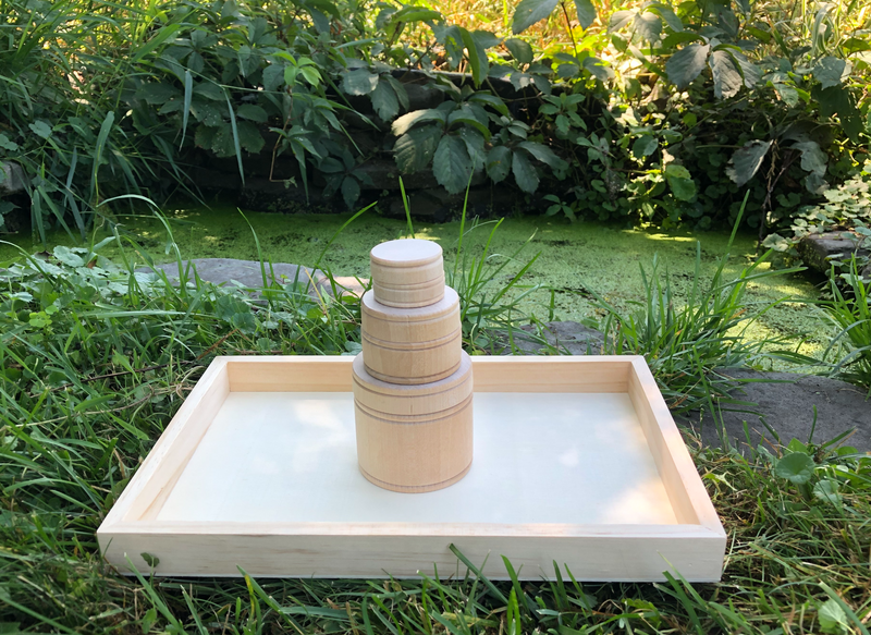 Sensory Play Tray With Stackable Wood Set