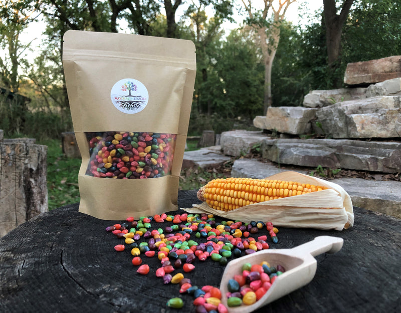 Montessori Toys Sensory Bin Rainbow Corn