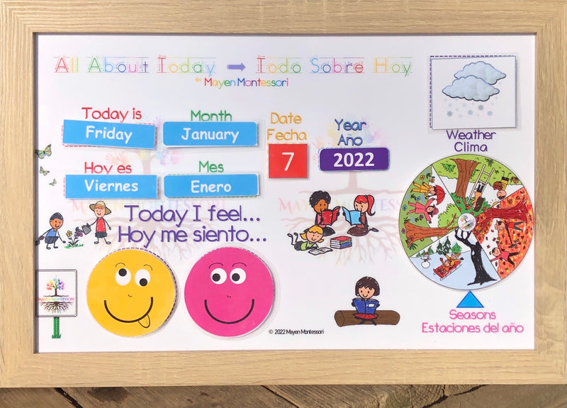 Kids Bilingual days of the week