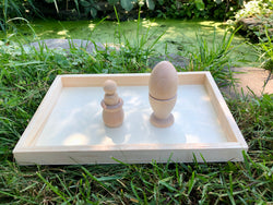 Sensory Play Egg and Bowl, Peg in Pod Tray set