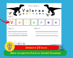 Raptors Kids Name Tracing Learning to Write