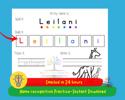 Giraffe Kids Name Tracing Learning to Write